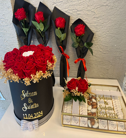 Kız İsteme Söz Nişan Gül ve Buket